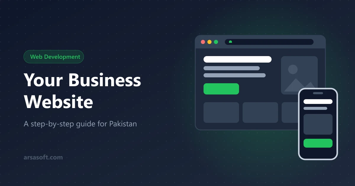 Business website shown on a laptop browser and a mobile phone