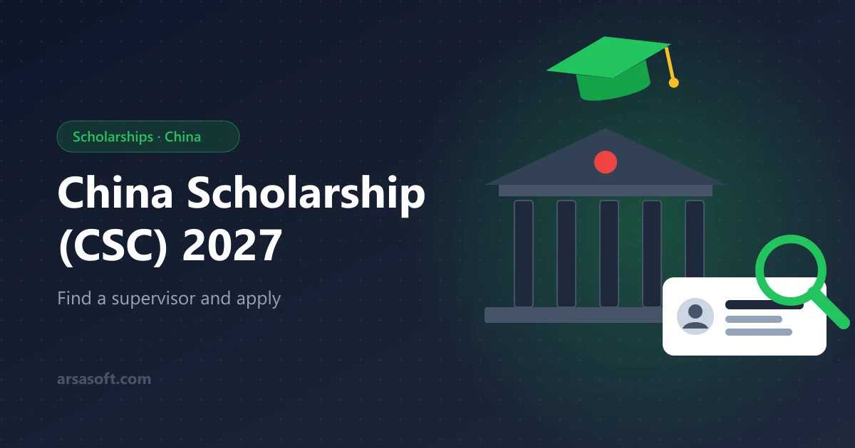 China Scholarship CSC 2027 guide with supervisor finder