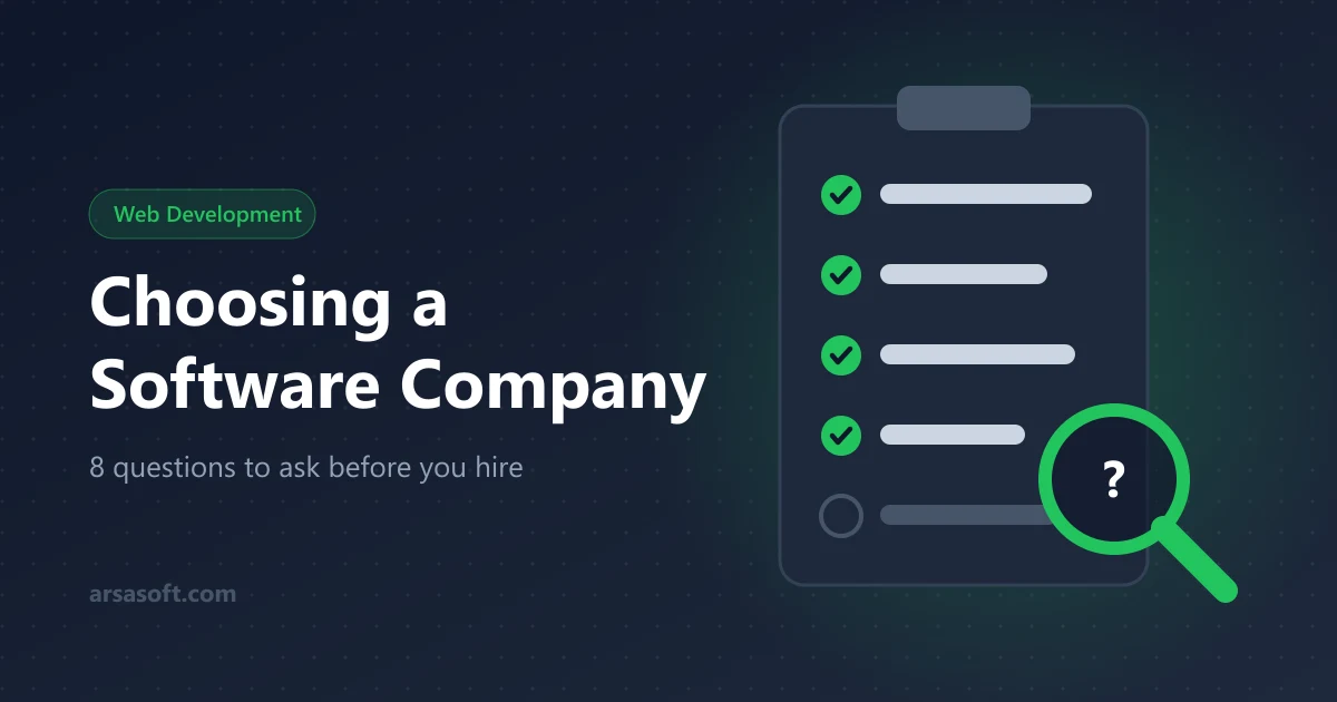 Checklist of questions to ask when choosing a software company in Pakistan